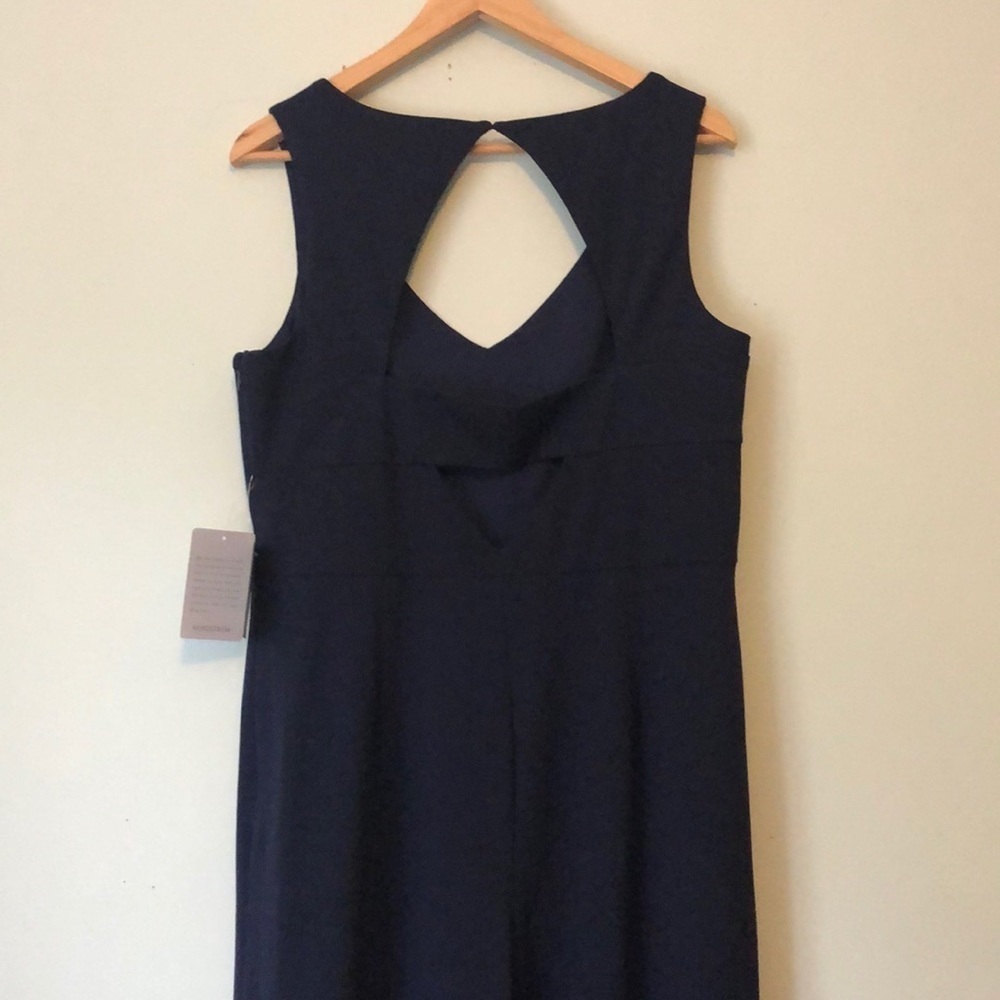 MARINA Y2K, Minimalist Feminine, Sexy Navy Blue Jumpsuit, NWT Sz 14 - Picture 8 of 17